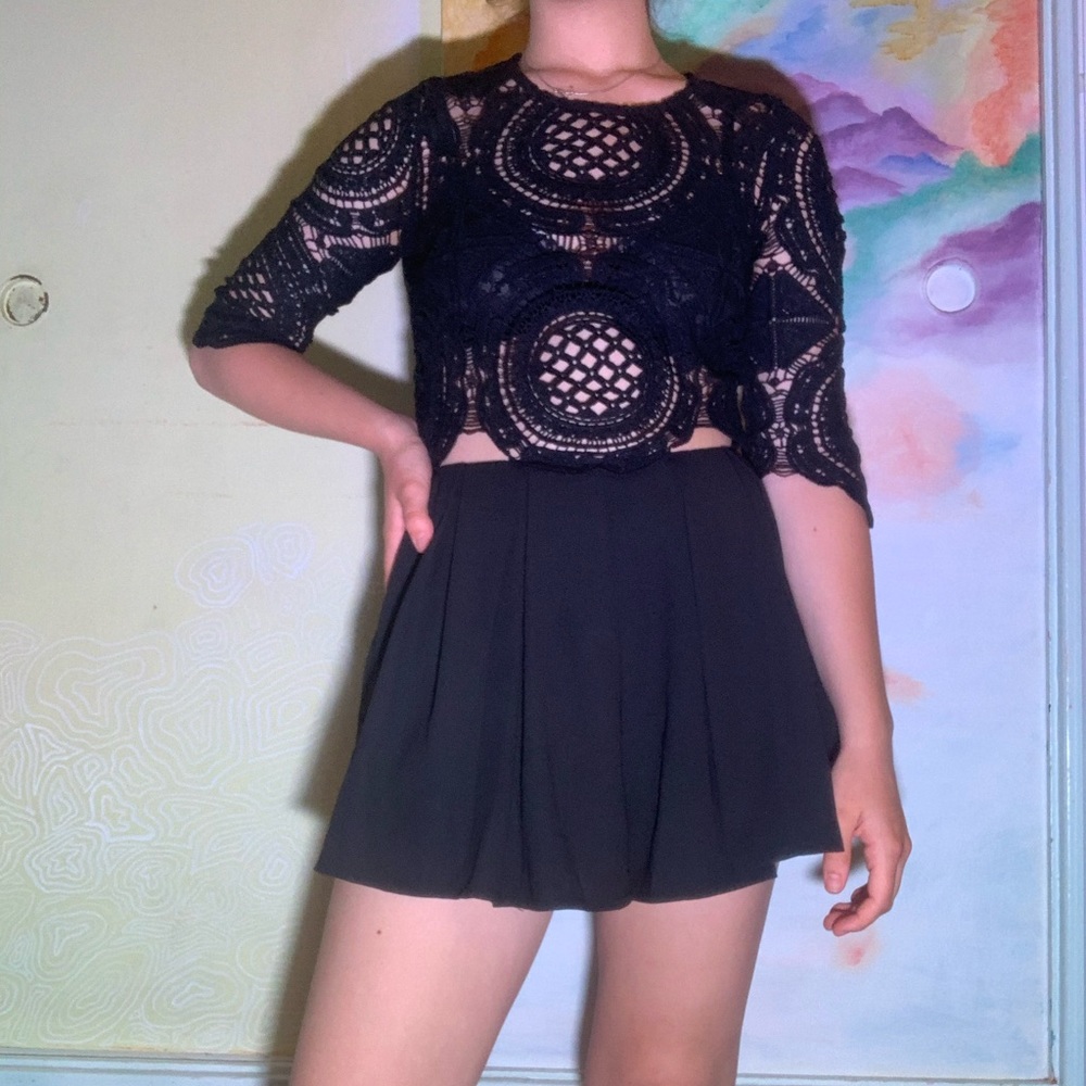 Black Crocheted Romper 🖤